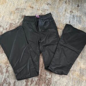 Edikted Black Flare Wide Leg Jeans